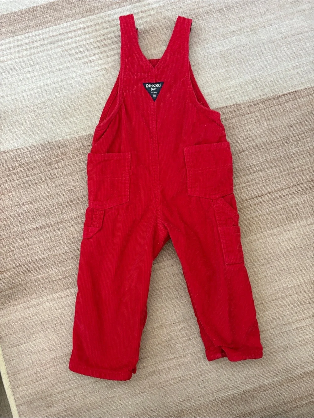 OshKosh B'gosh Bright Red Corduroy Overalls for Kids
